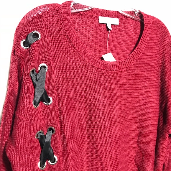 All @ Once Plus Size Tie Up Sweater Size 1X - Picture 5 of 8